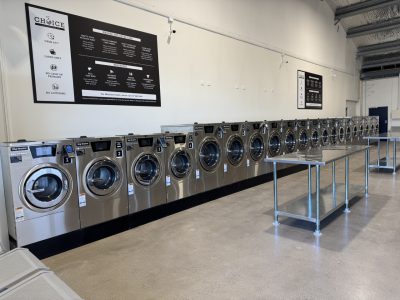 Self-service washing machines at Choice Laundromats Chartwell in Hamilton